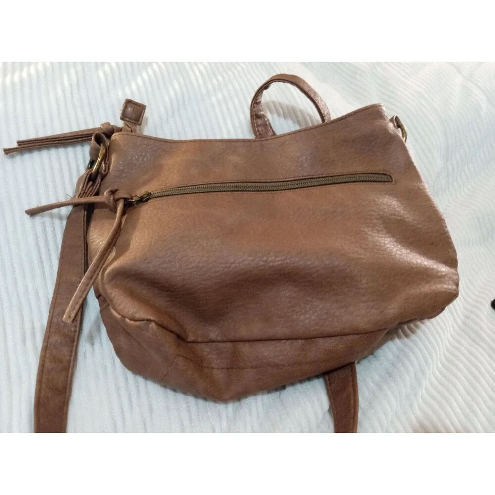 Stone Mountain Crossbody Purse Cognac – Zip Compartments...F-3
